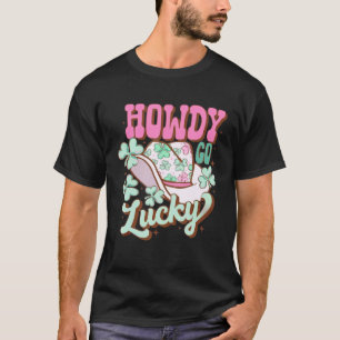Hoe gelukkig St. Patrick s Dag Hoefijzer Shamro T-shirt