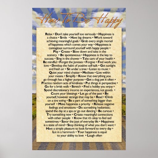 Hoe gelukkig te zijn poster (Voorkant)