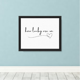 Hoe Gelukkig Zijn We Hand Getekende Typografie Pos Canvas Afdruk