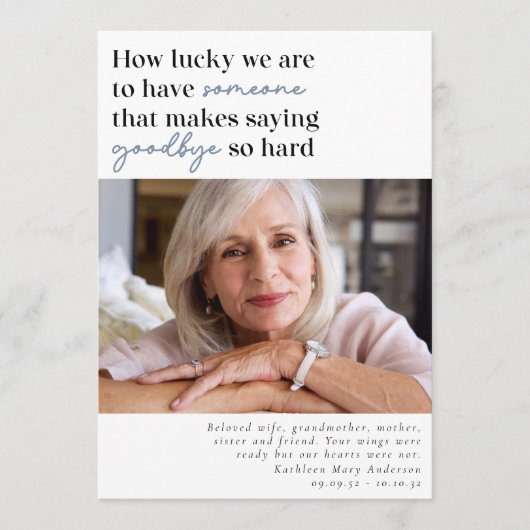 Hoe gelukkig zijn wij de Foto Orde van de Dienst Programmakaart (Voorkant)