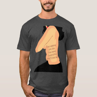 Hoe gelukkiger je bent hoe mooier je wordt t-shirt