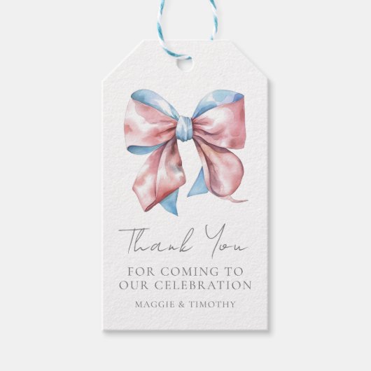 Hoe geslacht onthullen Dank u wel Cadeaulabel (Voorkant)