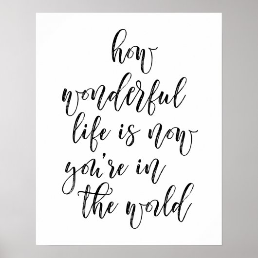 Hoe geweldig het leven is nu jij op de wereld bent poster (Voorkant)