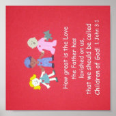 Hoe geweldig is de liefde... 1 John 3:1. Poster (Voorkant)