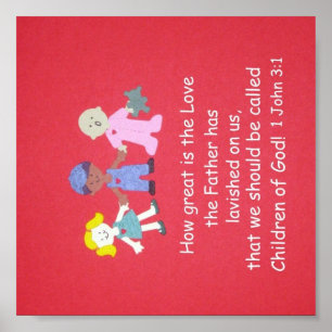 Hoe geweldig is de liefde... 1 John 3:1. Poster