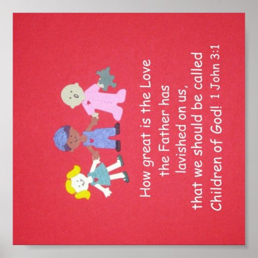 Hoe geweldig is de liefde... 1 John 3:1. Poster (Voorkant)