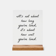 Hoe goed je hebt geleefd Acryl teken