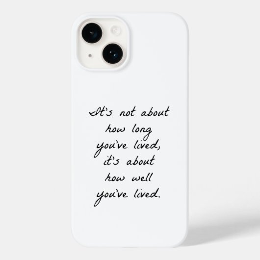 Hoe goed je hebt geleefd iPhone Case (Achterkant)