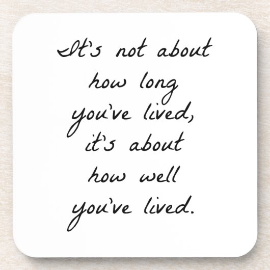 Hoe goed je hebt geleefd met hard plastic Onderzet Bier Onderzetter (Voorkant)