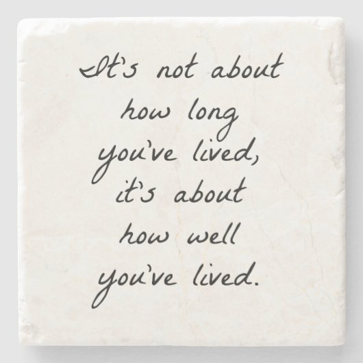 Hoe goed je hebt geleefd met Marble Stone Onderzet Stenen Onderzetter (Voorkant)