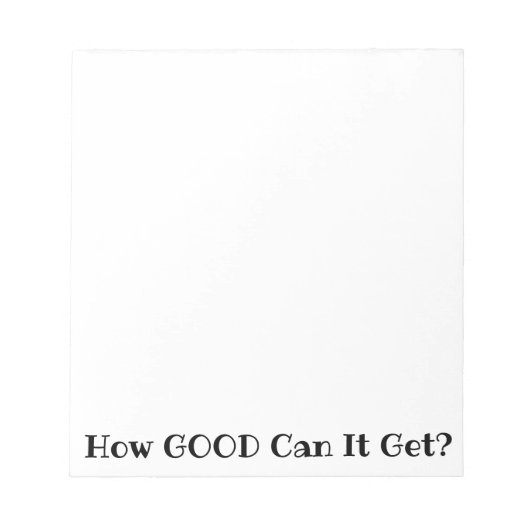 Hoe goed kan het worden? notitieblok (Voorkant)