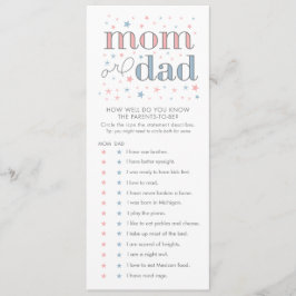 Hoe goed ken je Baby shower game Kaart?