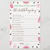 Hoe goed ken je Birthday Boy bewerkbare game (Voorkant)