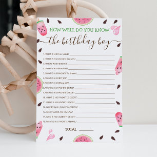 Hoe goed ken je Birthday Boy bewerkbare game