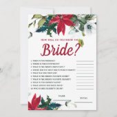 Hoe goed ken je Bruid Poinsettia Bruidsborrel Spel Kaart (Voorkant)