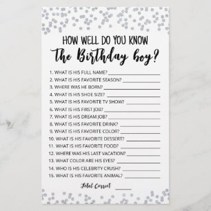 Hoe goed ken je de Birthday boy game?