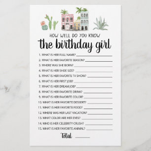 Hoe goed ken je de Birthday Girl game?