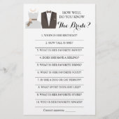 Hoe goed ken je de bride? B & G-gamekaart Flyer (Voorkant)