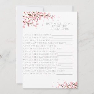 Hoe goed ken je de Bride Cherry Blossom?  Bedankkaart