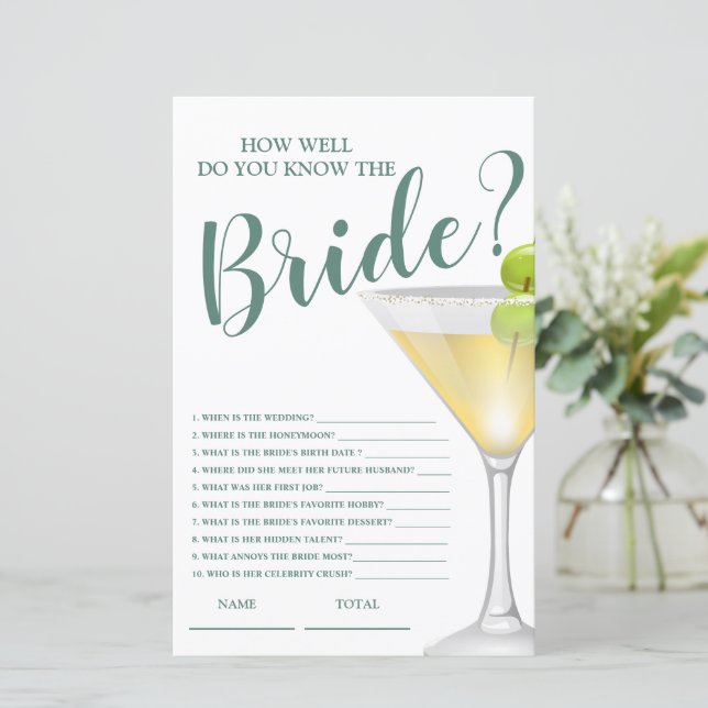 Hoe goed ken je de Bride Elegant Bridal Game? (Staand voorkant)