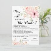 Hoe goed ken je de Bride Floral Bridal Game? Kaart (Staand voorkant)