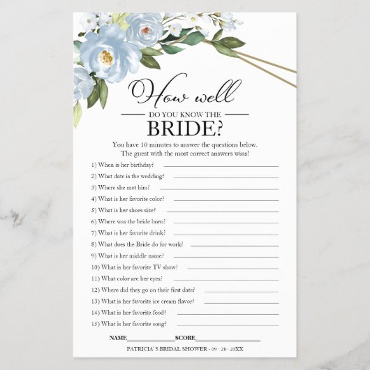 Hoe goed ken je de Bride Floral geometric? Flyer (Voorkant)