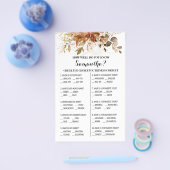 Hoe goed ken je de Bride Herfst Shower Game-kaart Flyer (Enkel)