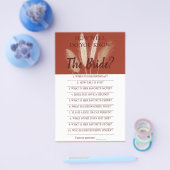 Hoe goed ken je de Bride Pampas-spelkaart? Flyer (Enkel)