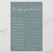 Hoe goed ken je de Bride? Shower Game Flyer (Voorkant)