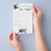 Hoe goed ken je de Bride? Vrijgezellenfeest-kaart Flyer (Hand)