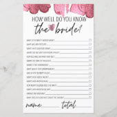 Hoe goed ken je de bride Vrijgezellenfeest roze? (Voorkant)