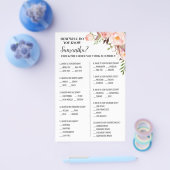 Hoe goed ken je de bruid Bruids Shower spelkaart Flyer (Enkel)