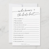 Hoe goed ken je de bruid bruids spel Kaart (Voorkant)