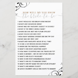 Hoe goed ken je de bruid Bruidsjonker Bruidsspel
