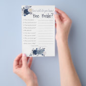 Hoe goed ken je de bruid? Bruidsuitnodiging Flyer (Hand)