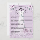 Hoe goed ken je de bruid bruiloft spel Kaart (Voorkant)