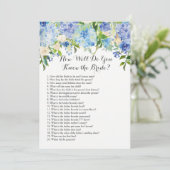 Hoe goed ken je de bruid? kaart (Staand voorkant)