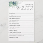 Hoe goed ken je de bruid om Vrijgezellenfeest te z (Voorkant)