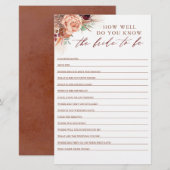 Hoe goed ken je de bruid om Vrijgezellenfeest te z (Voorkant / Achterkant)