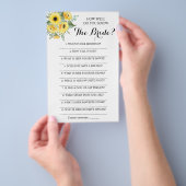 Hoe goed ken je de bruid spelkaart flyer (Hand)