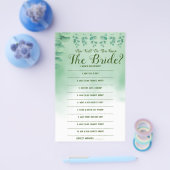 Hoe goed ken je de bruid | spelkaart flyer (Enkel)