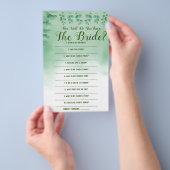 Hoe goed ken je de bruid | spelkaart flyer (Hand)