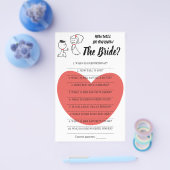 Hoe goed ken je de bruid spelkaart flyer (Enkel)