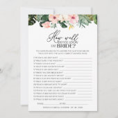 Hoe goed ken je de bruid tropische kaart (Voorkant)