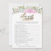 Hoe goed ken je de bruid Wildflower kaart (Voorkant)