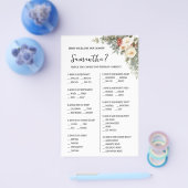 Hoe goed ken je de bruid Winter Bruiloft spel Flyer (Enkel)