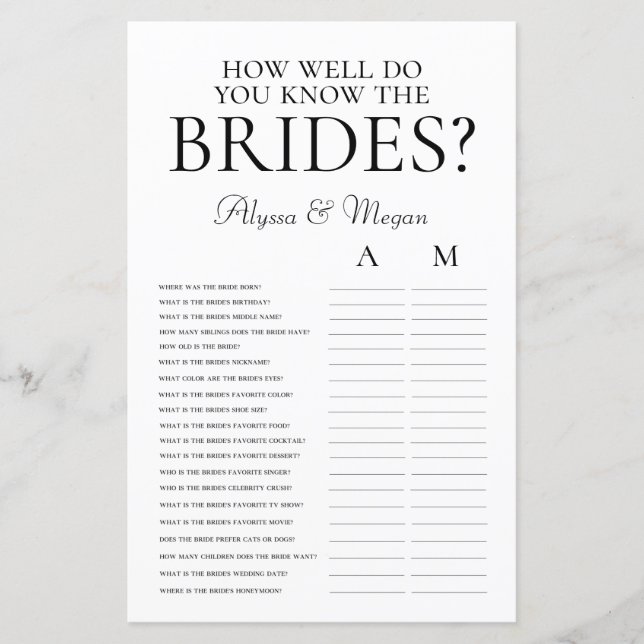 Hoe goed ken je de bruidjes LGBTQ? (Voorkant)