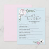 Hoe goed ken je de game van het bruid Vrijgezellen Aankondigingskaart (Voorkant / Achterkant)