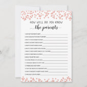 Hoe goed ken je de Ouders Baby shower Kaart (Voorkant)