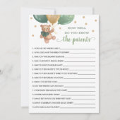 Hoe goed ken je de ouders Teddy Bear Kaart (Voorkant)